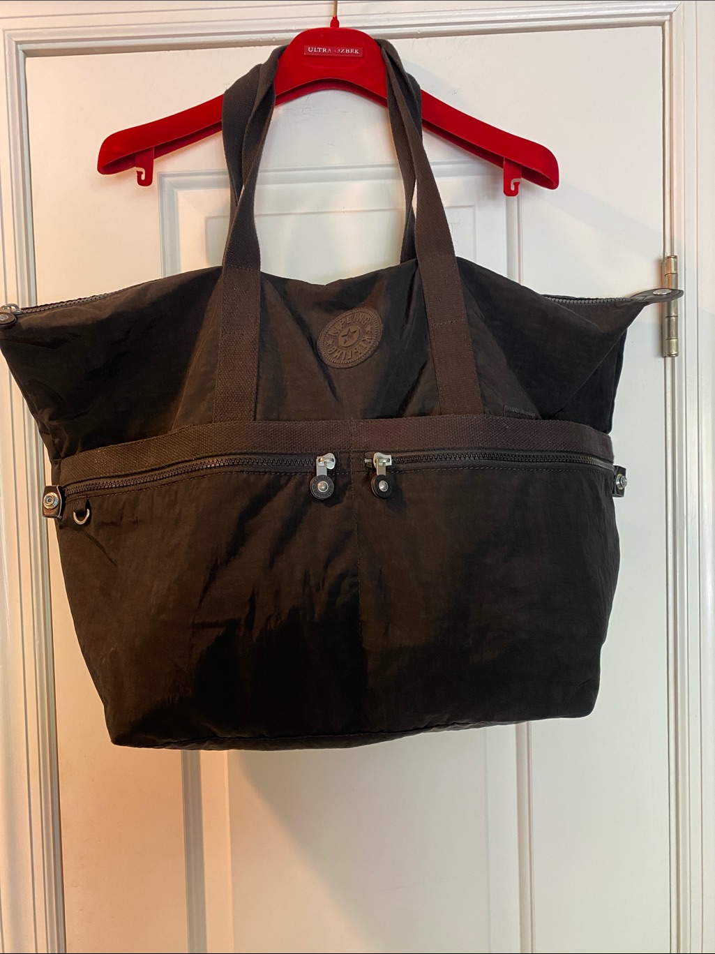 Kipling Huge Black Lightweight Tote Lots Of Storage Great Condition